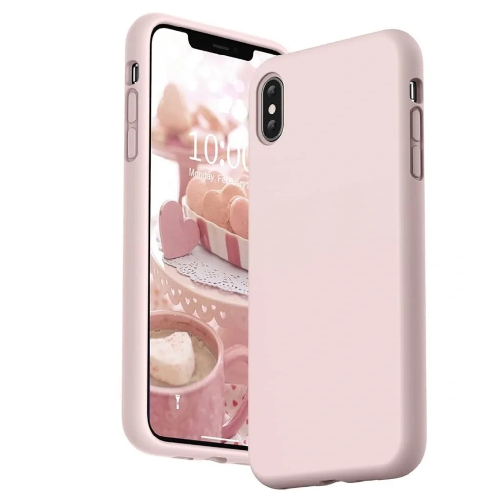 SURPHY Liquid Silicone Case iPhone X Pink Sand